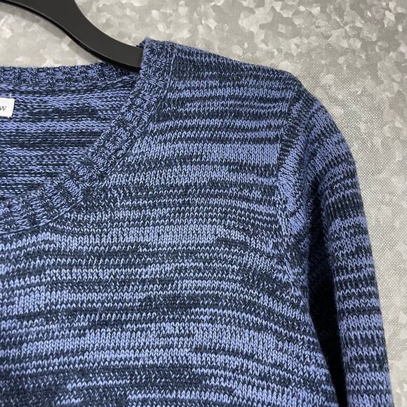 Croft & Barrow Blue Marled Asymmetrical Hem Sweater - Size PXL - 3/4 Sleeves - Picture 2 of 6
